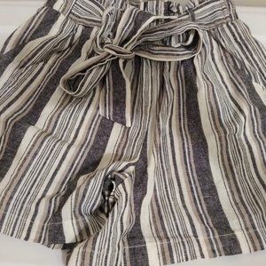 Knox Rose striped high waisted shorts